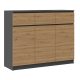  TopEshop 3D3S Chest of Drawers 120 x 40 x 97cm Anthracite Matt