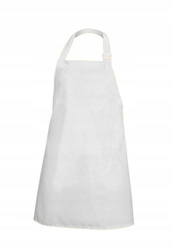 Front kitchen apron, short, white, protective