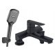 Laveo Appia single-lever bathtub faucet black + EMOS range of exposed shower sets