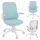  Grospol Easy White desk chair in green tones