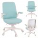  Grospol Easy White desk chair in green tones