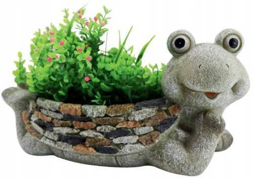  CERAMIC FROG WITH POT, GARDEN DECORATION