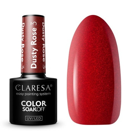  CLARESA Dusty Rose 3 hybrid nail polish