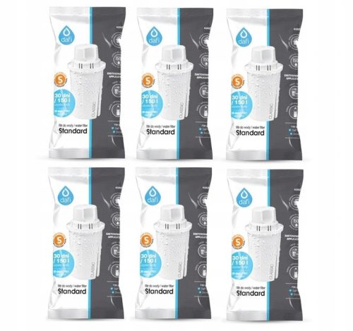  6 PIECES CLASSIC FILTER CARTRIDGE DAFI BRITA 5+1 CRYSTAL