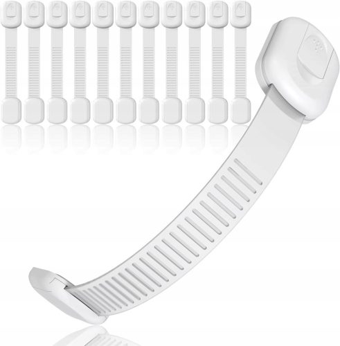  Baby-Protection white cupboard protectors, 10 pieces