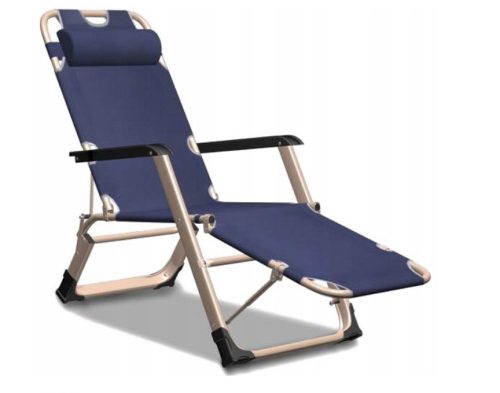 Sun loungers and garden and terrace Art 4 deck chair, metal, blue and navy blue