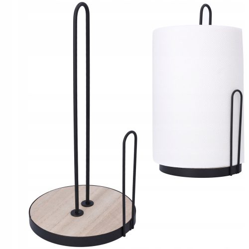 PAPER TOWEL HANDLE Black metal paper towel holder