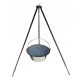  HUNGARIAN ENAMELED KETTLE STAND FOR GOULASH 8L