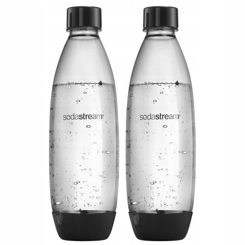  SodaStream Fuse carbonator bottle set, black, 1 l, 2-piece