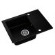 Moderno Bari single-bowl sink, black granite