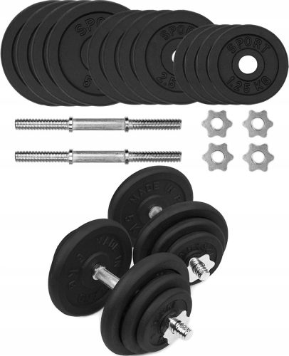  Cast iron adjustable dumbbells SportForFun 2x 20 kg