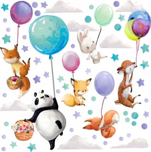  VERY LARGE WALL STICKERS, ANIMALS, BALLOONS