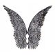  Silver angel wings for the wall in glamour style