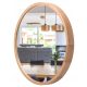 Bathroom mirror wall mirror, circle, wooden frame, 475 x 45 mm