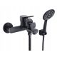 SORAT black bathtub and shower faucet