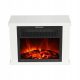 El Fuego freestanding fireplace with heating function, white, 1200 W, 34 x 25 x 17 cm