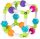  Teething Ring, Sensory Fat Brain Toys, Rubber, Multicolored Plastic