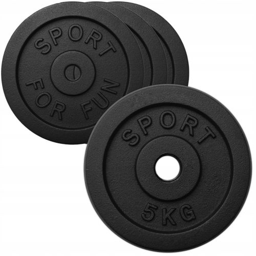  Cast iron weight 4x5kg plate 28mm set 20kg