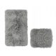 Contrast Gray Bathroom Rugs, 2 Pack