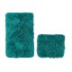 Bathroom rugs contrast blue, 2 pieces