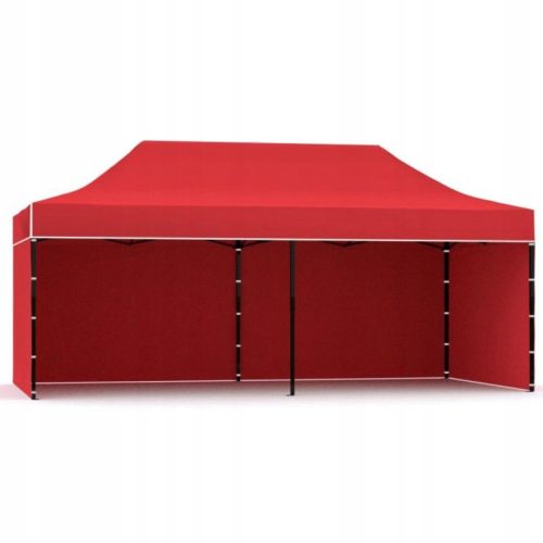 Garden Pavilion, Tents - Red Service Tent 3 Walls 6 x 3 x 3 m