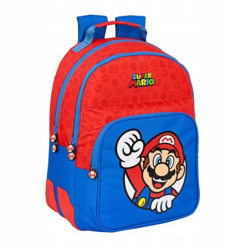  Super Mario School Backpack Red Blue (32