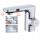 Lonheo Dual-IR Sensor Stand Basin Mixer Tap. Chrome Basin Mixer Tap