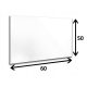 Glass pane 60 x 50 x 6 mm, tempered glass, white polished