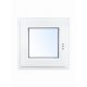 Warm white aluminum window 600x800, left frosted glass