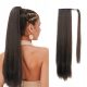  hairpiece long synthetic dark brown hair