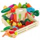  Wooden vegetables fruits for cutting on a magnet box ZA4832