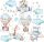  Wall Sticker Airplanes Balloons 50x100cm LO4