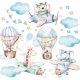  Wall Sticker Airplanes Balloons 50x100cm LO4