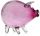  PINK large glass piggy bank