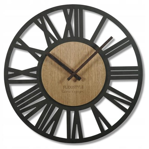 Clock for home FLEXISTYLE wall clock black 50cm