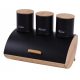 Bread box Eurokitchen CARPI set, black bamboo