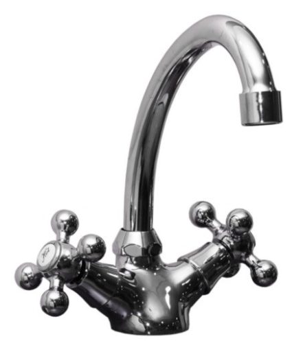 Sea-Horse retro washbasin faucet made of chrome-plated base