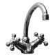 Sea-Horse retro washbasin faucet made of chrome-plated base