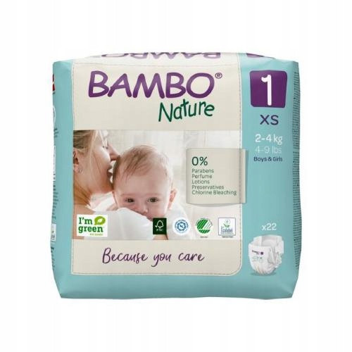  Bambo Nature 1 Newborn 2-4kg Diapers, 22 pcs.