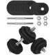  ADJUSTABLE CAST IRON DUMBBELLS 2x15kg bar Plates set 30kg