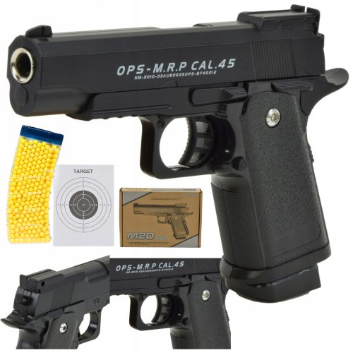  Colt Metal Pistol Replica 800 BBs + Stickerbuch, Comic Sklep_lolki