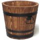  Drewdon flowerpot 35 cm x 35 x 31 cm diameter 35 cm wood black, brown and beige tones