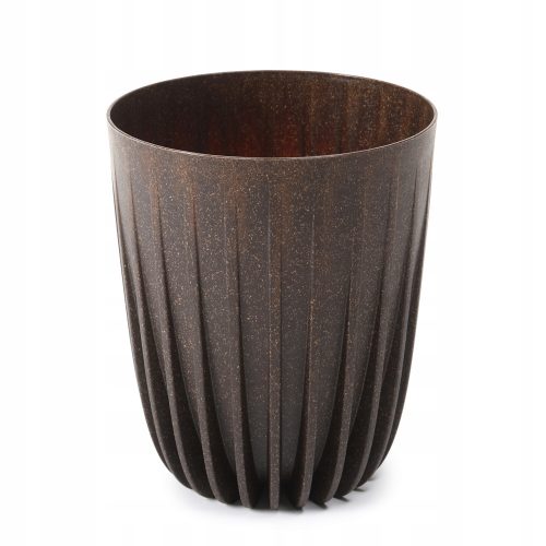  Lamela flowerpot, 39 cm x 39 x 46.3 cm, diameter 39 cm, plastic in brown and beige tones