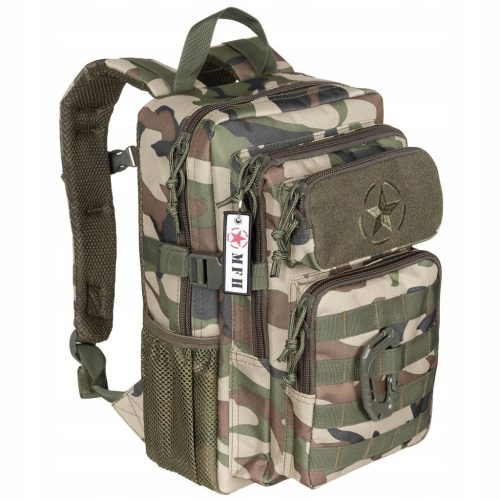 MFH US Assault Youngster 15L Tactical Backpack for Kids in Woodland Camo