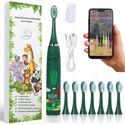  Sonic Toothbrush for Children, Electric Toothbrush, Frog, Heel Cover