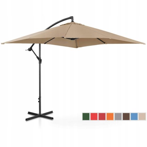  Expondo umbrella with boom, beige and brown, 250 x 262 cm