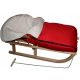  Traditional Wooden Sled To-Ma Wooden with Backrest and Sleeping Bag