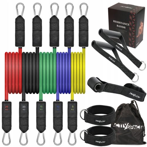  SET OF 5 RESISTANCE BANDS FOR WORKOUT BANDS FITNESS HIGH QUALITY BANDS