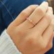  Pink Tourmaline Ring 2mm Silver 24k
