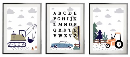  Set of poster pictures for children in A3 alphabet